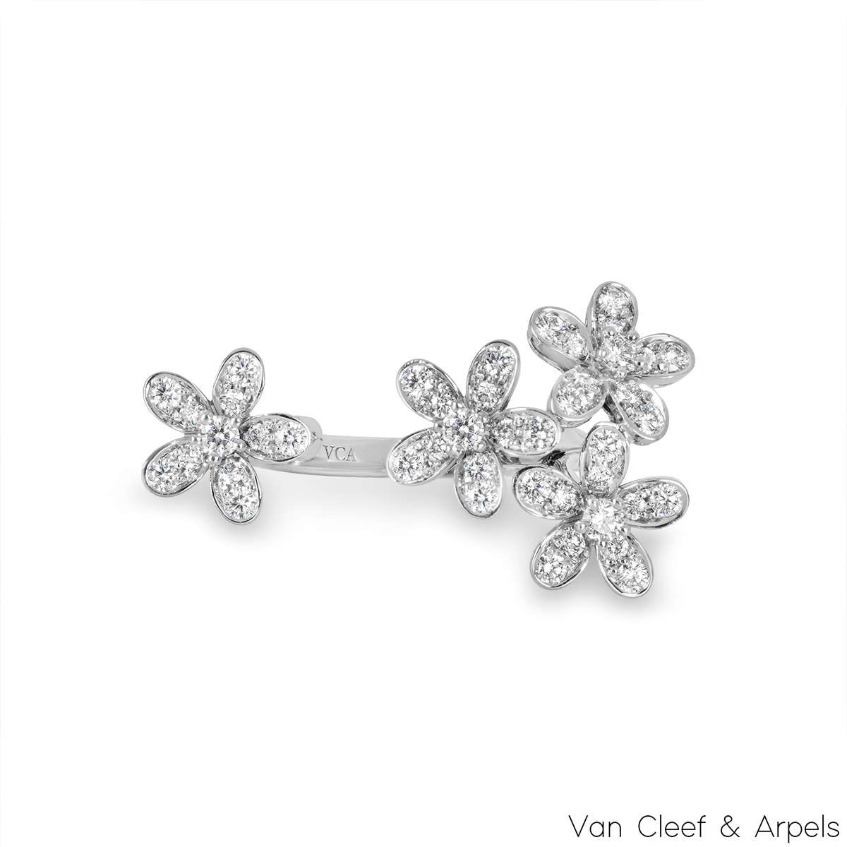 Van Cleef & Arpels White Gold Diamond Socrate Ring VCARB14500 | Rich ...